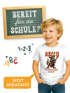 Kinder Jungen T-Shirt Buchstaben ABCD Schulkind mit Einschulungsjahr personalisierbar | Geschenk für Dino-Fans zum Schulstart Moonworks®preview