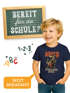 Kinder Jungen T-Shirt Buchstaben ABCD Schulkind mit Einschulungsjahr personalisierbar | Geschenk für Dino-Fans zum Schulstart Moonworks®preview