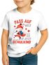 Kinder Jungen T-Shirt Einschulung 2025 Fuchs Spruch Pass auf ich bin jetzt Schulkind Geschenk Schulanfang SpecialMe®preview