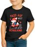 Kinder Jungen T-Shirt Einschulung 2025 Fuchs Spruch Pass auf ich bin jetzt Schulkind Geschenk Schulanfang SpecialMe®preview