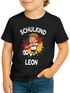 Kinder Jungen T-Shirt Einschulung 2025 mit Namen Fussball Design personalisierbar Schulanfang Geschenkidee Moonworks®preview