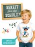 Kinder Jungen T-Shirt Einschulung 2025 mit Namen personalisierbar Fußball Dino Astronaut Geschenkidee Schulanfang SpecialMe®preview