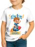 Kinder Jungen T-Shirt Einschulung 2025 mit Namen personalisierbar Fußball Dino Astronaut Geschenkidee Schulanfang SpecialMe®preview