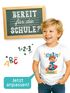 Kinder Jungen T-Shirt Einschulung 2025 mit Namen personalisierbar Fußball Dino Astronaut Geschenkidee Schulanfang SpecialMe®preview