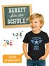 Kinder Jungen T-Shirt Einschulung 2025 mit Namen Retro Wappen Jahrezahl personalisierbar Geschenk Schulanfang Moonworks®preview