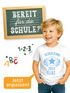Kinder Jungen T-Shirt Einschulung 2025 mit Namen Retro Wappen Jahrezahl personalisierbar Geschenk Schulanfang Moonworks®preview