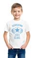 Kinder Jungen T-Shirt Einschulung 2025 mit Namen Retro Wappen Jahrezahl personalisierbar Geschenk Schulanfang Moonworks®preview