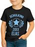 Kinder Jungen T-Shirt Einschulung 2025 mit Namen Retro Wappen Jahrezahl personalisierbar Geschenk Schulanfang Moonworks®preview