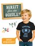 Kinder Jungen T-Shirt Einschulung 2025 mit Namen Retro Wappen Jahrezahl personalisierbar Geschenk Schulanfang Moonworks®preview