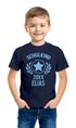 Kinder Jungen T-Shirt Einschulung 2025 mit Namen Retro Wappen Jahrezahl personalisierbar Geschenk Schulanfang Moonworks®preview
