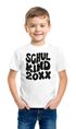 Kinder Jungen T-Shirt Einschulung 2025 Retro-Schriftzug Schulkind mit Jahreszahl personalisierbar Geschenkidee Schulanfang SpecialMe®preview