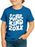 Kinder Jungen T-Shirt Einschulung 2025 Retro-Schriftzug Schulkind mit Jahreszahl personalisierbar Geschenkidee Schulanfang SpecialMe®preview