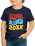 Kinder Jungen T-Shirt Einschulung 2025 Retro-Schriftzug Schulkind mit Jahreszahl personalisierbar Geschenkidee Schulanfang SpecialMe®preview