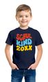Kinder Jungen T-Shirt Einschulung 2025 Retro-Schriftzug Schulkind mit Jahreszahl personalisierbar Geschenkidee Schulanfang SpecialMe®preview