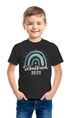 Kinder Jungen T-Shirt Einschulung 2025 Schulkind 2023 Regenbogen Aufdruck Geschenk Schulanfang Moonworks®preview