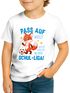 Kinder Jungen T-Shirt Einschulung 2025 Schulkind Fußball Spruch Löwe Fuchs 1. Klasse Geschenkidee Schulanfang SpecialMe®preview