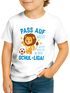 Kinder Jungen T-Shirt Einschulung 2025 Schulkind Fußball Spruch Löwe Fuchs 1. Klasse Geschenkidee Schulanfang SpecialMe®preview