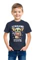 Kinder Jungen T-Shirt Einschulung Baby Yoda Schulkind Erste Klasse ich jetzt bin Spruch lustig Schulanfang Moonworks®preview