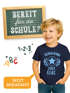 Kinder Jungen T-Shirt Einschulung Jahreszahl und Name personalisierbar Schulkind Retro Wappen Geschenk Schulanfang Schulstart Moonworks®preview