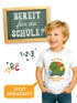 Kinder Jungen T-Shirt Einschulung mit Dino und Schuljahr personalisierbar Geschenk Schulanfang Dinosaurier Liebhaber Moonworks®preview
