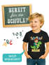 Kinder Jungen T-Shirt Einschulung mit Namen personalisierbar Fußball Dino Astronaut Geschenkidee Schulanfang 2026 SpecialMe®preview