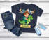 Kinder Jungen T-Shirt Einschulung mit Namen personalisierbar Fußball Dino Astronaut Geschenkidee Schulanfang 2026 SpecialMe®preview
