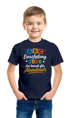 Kinder Jungen T-Shirt Einschulung mit Spruch Bereit für Abenteuer personalisierbar mit Jahreszahl Geschenk Schulbeginn Erstklässler Moonworks® preview