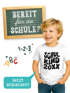 Kinder Jungen T-Shirt Einschulung Retro-Schriftzug Schulkind mit Jahreszahl personalisierbar Geschenkidee Schulanfang SpecialMe®preview