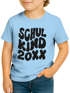 Kinder Jungen T-Shirt Einschulung Retro-Schriftzug Schulkind mit Jahreszahl personalisierbar Geschenkidee Schulanfang SpecialMe®preview