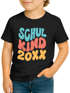 Kinder Jungen T-Shirt Einschulung Retro-Schriftzug Schulkind mit Jahreszahl personalisierbar Geschenkidee Schulanfang SpecialMe®preview