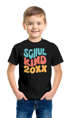 Kinder Jungen T-Shirt Einschulung Retro-Schriftzug Schulkind mit Jahreszahl personalisierbar Geschenkidee Schulanfang SpecialMe®preview