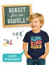 Kinder Jungen T-Shirt Einschulung Retro-Schriftzug Schulkind mit Jahreszahl personalisierbar Geschenkidee Schulanfang SpecialMe®preview