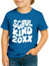 Kinder Jungen T-Shirt Einschulung Retro-Schriftzug Schulkind mit Jahreszahl personalisierbar Geschenkidee Schulanfang SpecialMe®preview