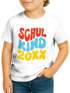 Kinder Jungen T-Shirt Einschulung Retro-Schriftzug Schulkind mit Jahreszahl personalisierbar Geschenkidee Schulanfang SpecialMe®preview