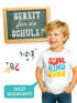 Kinder Jungen T-Shirt Einschulung Retro-Schriftzug Schulkind mit Jahreszahl personalisierbar Geschenkidee Schulanfang SpecialMe®preview