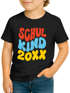 Kinder Jungen T-Shirt Einschulung Retro-Schriftzug Schulkind mit Jahreszahl personalisierbar Geschenkidee Schulanfang SpecialMe®preview