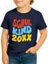 Kinder Jungen T-Shirt Einschulung Retro-Schriftzug Schulkind mit Jahreszahl personalisierbar Geschenkidee Schulanfang SpecialMe®preview
