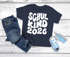 Kinder Jungen T-Shirt Einschulung Retro-Schriftzug Schulkind mit Jahreszahl personalisierbar Geschenkidee Schulanfang SpecialMe®preview