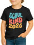 Kinder Jungen T-Shirt Einschulung Retro-Schriftzug Schulkind mit Jahreszahl personalisierbar Geschenkidee Schulanfang SpecialMe®preview