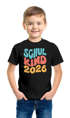 Kinder Jungen T-Shirt Einschulung Retro-Schriftzug Schulkind mit Jahreszahl personalisierbar Geschenkidee Schulanfang SpecialMe®preview