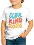Kinder Jungen T-Shirt Einschulung Retro-Schriftzug Schulkind mit Jahreszahl personalisierbar Geschenkidee Schulanfang SpecialMe®preview