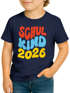 Kinder Jungen T-Shirt Einschulung Retro-Schriftzug Schulkind mit Jahreszahl personalisierbar Geschenkidee Schulanfang SpecialMe®preview
