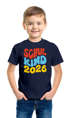 Kinder Jungen T-Shirt Einschulung Retro-Schriftzug Schulkind mit Jahreszahl personalisierbar Geschenkidee Schulanfang SpecialMe®preview