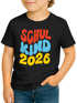 Kinder Jungen T-Shirt Einschulung Retro-Schriftzug Schulkind mit Jahreszahl personalisierbar Geschenkidee Schulanfang SpecialMe®preview