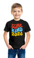 Kinder Jungen T-Shirt Einschulung Retro-Schriftzug Schulkind mit Jahreszahl personalisierbar Geschenkidee Schulanfang SpecialMe®preview