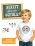 Kinder Jungen T-Shirt Emblem mit Schultüte Einschulung 2025 mit Namen personalisierbar Schulanfang Moonworks®preview