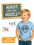 Kinder Jungen T-Shirt Emblem mit Schultüte Einschulung 2025 mit Namen personalisierbar Schulanfang Moonworks®preview