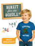 Kinder Jungen T-Shirt Schulkind 2026 mit Namen Dino Aufdruck personalisierbar Geschenkidee Schulanfang Moonworks®preview