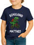 Kinder Jungen T-Shirt Schulkind 2026 mit Namen Dino Aufdruck personalisierbar Geschenkidee Schulanfang Moonworks®preview