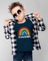 Kinder Jungen T-Shirt Schulkind Einschulung mit Namen Regenbogen personalisierbar Geschenk Schulanfang Moonworks®preview